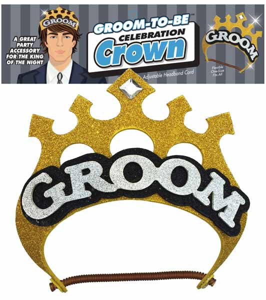 Groom-to-Be Gold and Silver Celebration Crown