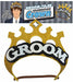 Groom-to-Be Gold and Silver Celebration Crown
