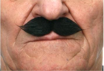 Black Costume Moustache, 9 cm