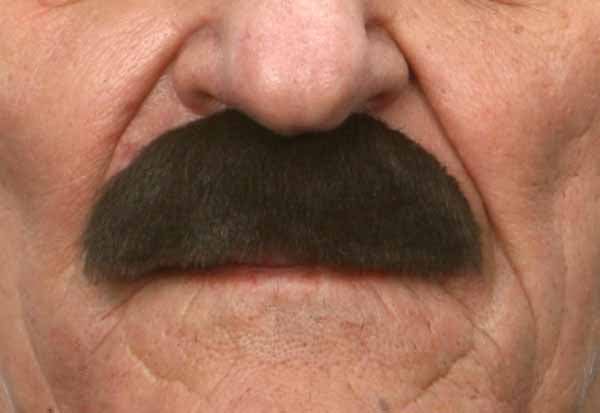 Dark Brown Costume Moustache, 7 cm