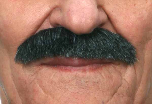 Black and Grey Clark Gable Self-Adhesive Costume Moustache