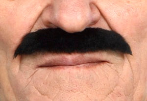Black Sheriff Self-Adhesive Moustache, 9 x 2 cm