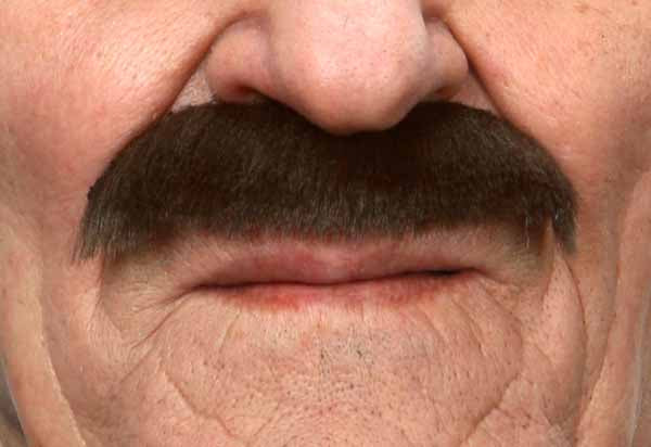 Dark Brown Costume Moustache, 9 cm