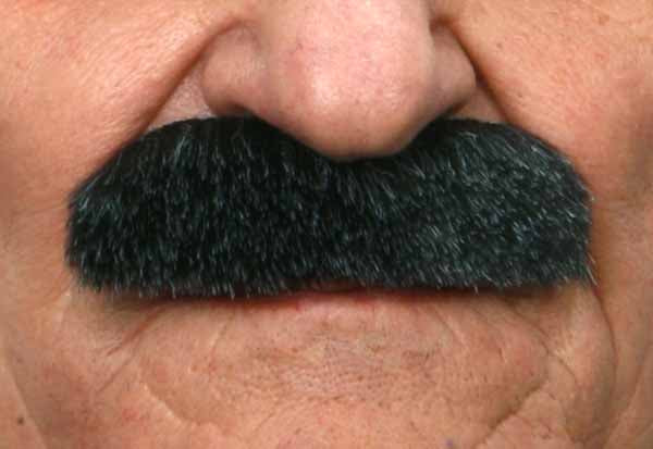 MOUSTACHE BLACK GREY 8CM X 2.5 CM