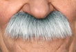 Grey and White Self Adhesive Grandpa Moustache