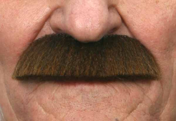 Medium Brown Self-Adhesive Costume Moustache, 10 x 3 cm