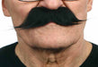 Black Self-Adhesive Costume Moustache, 16 cm x 4 cm