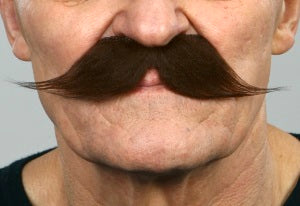 Dark Brown Costume Moustache, 16 cm