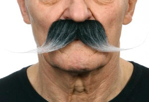 European Self-Adhesive Grey Costume Moustache