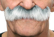 White and Grey Costume Moustache, 13 x 4.5 cm