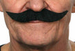 Black Self-Adhesive Costume Moustache, 12.5 x 2.5 cm