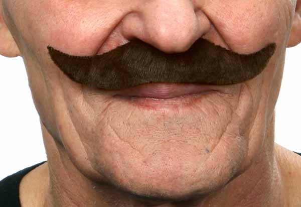 Dark Brown Handlebar Moustache