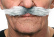 White and Grey Costume Moustache, 13.5 x 3 cm