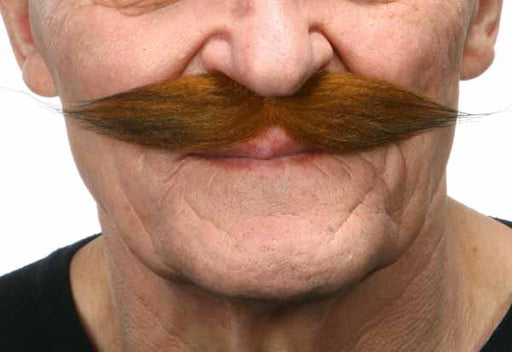 Auburn Brown Costume Moustache, 19 cm x 3 cm