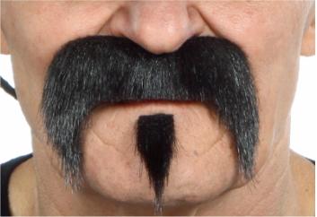 MOUSTACHE SET BLACK GREY 10.5 CMX7.5 CM
