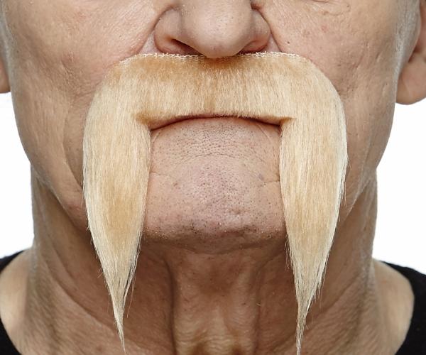 Blonde Costume Moustache, 10 x 10.5 cm