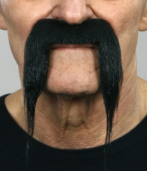 Black European-Style Self-Adhesive Moustache, 10 x 15 cm