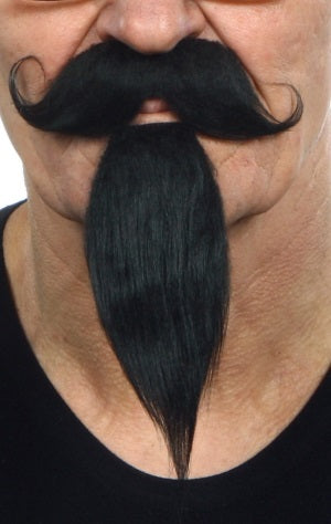 Napoleon III Imperial Mustache and Beard Set, Black