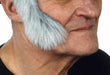 SIDEBURNS WHITE/GREY 6 CM X 15 CM