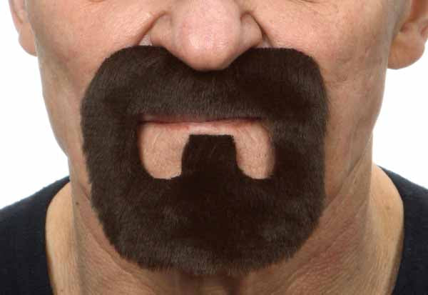 Dark Brown Costume Goatee, 10.5 x 9.5 cm
