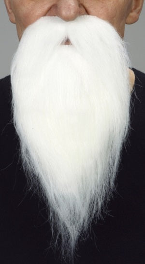 Large White Costume Beard, 14.5 x 27 cm