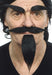 Black Devil Beard, Moustache and Eyebrow Costume Set