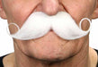 White Costume Moustache, 13 cm x 4 cm