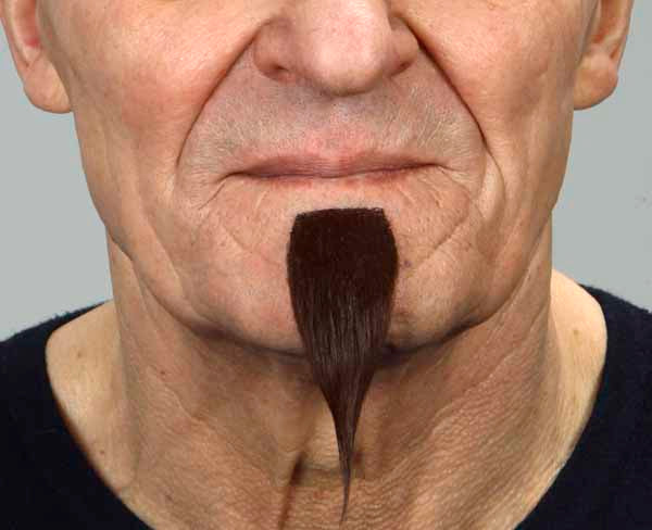 Dark Brown Self-Adhesive Costume Goatee, 3 x 7.5 cm