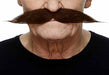 Dark Brown Costume Moustache, 25 cm