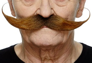 Medium Brown Costume Moustache, 18 cm x 5 cm