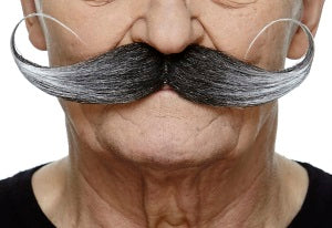 MOUSTACHE BLACK/GREY 18 CM X 5 CM