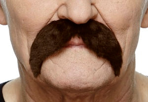 Dark Brown Costume Moustache, 11 x 6 cm