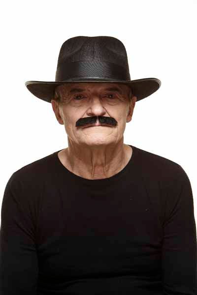 Black Costume Moustache, 11.5 cm x 2 cm