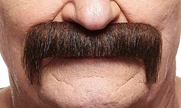 MOUSTACHE BROWN/RED 11 CM X 5 CM