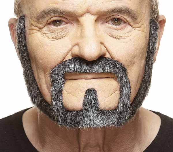 Salt and Pepper Costume Moustache and Beard Set