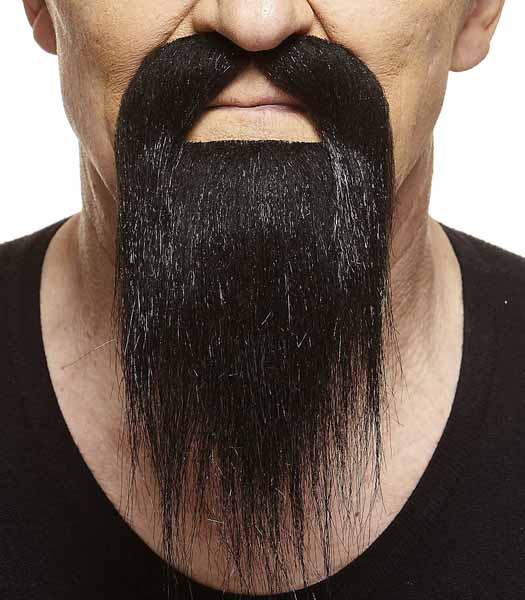 MOUSTACHE & BEARD BLACK 10X22CM