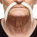 Large White Costume Moustache, 12.5 x 14.5 cm