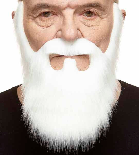 Off-White Costume Moustache and Beard, 24 x 24 cm