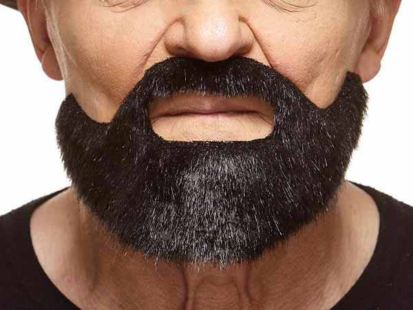 MOUSTACHE & BEARD BLACK 21CM X 9CM
