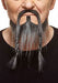 MOUSTACHE & BEARD BLACK/GREY 17 X 22CM