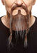 Brown and White Self-Adhering Moustache and Beard Set