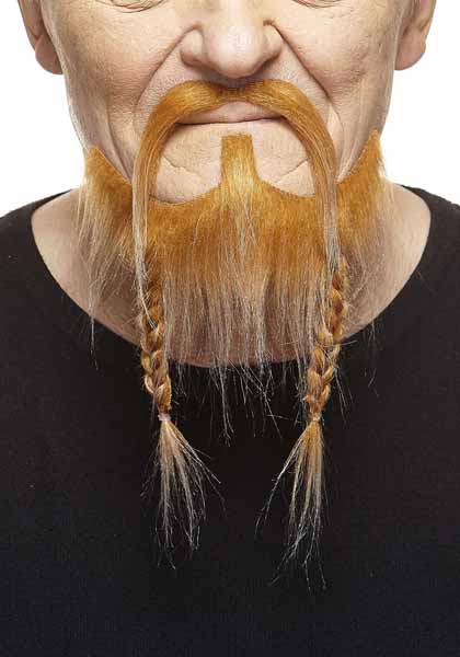 MOUSTACHE & BEARD STRAWBERRY RED/WHITE