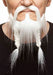 MOUSTACHE & BEARD WHITE 17 CM X 24 CM