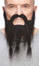 Black Captain Costume Mustache and Beard Set