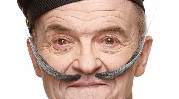 Black and Grey Costume Moustache, 21 x 11 cm