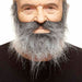 Black and Grey Costume Moustache and Beard Set