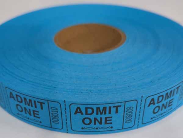 ROLL TICKETS 2000 ADMIT BLUE