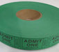 ROLL TICKETS 2000 ADMIT GREEN