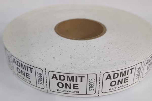 ROLL TICKETS 2000 ADMIT WHITE