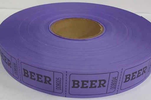 ROLL TICKETS 2000 BEER PURPLE